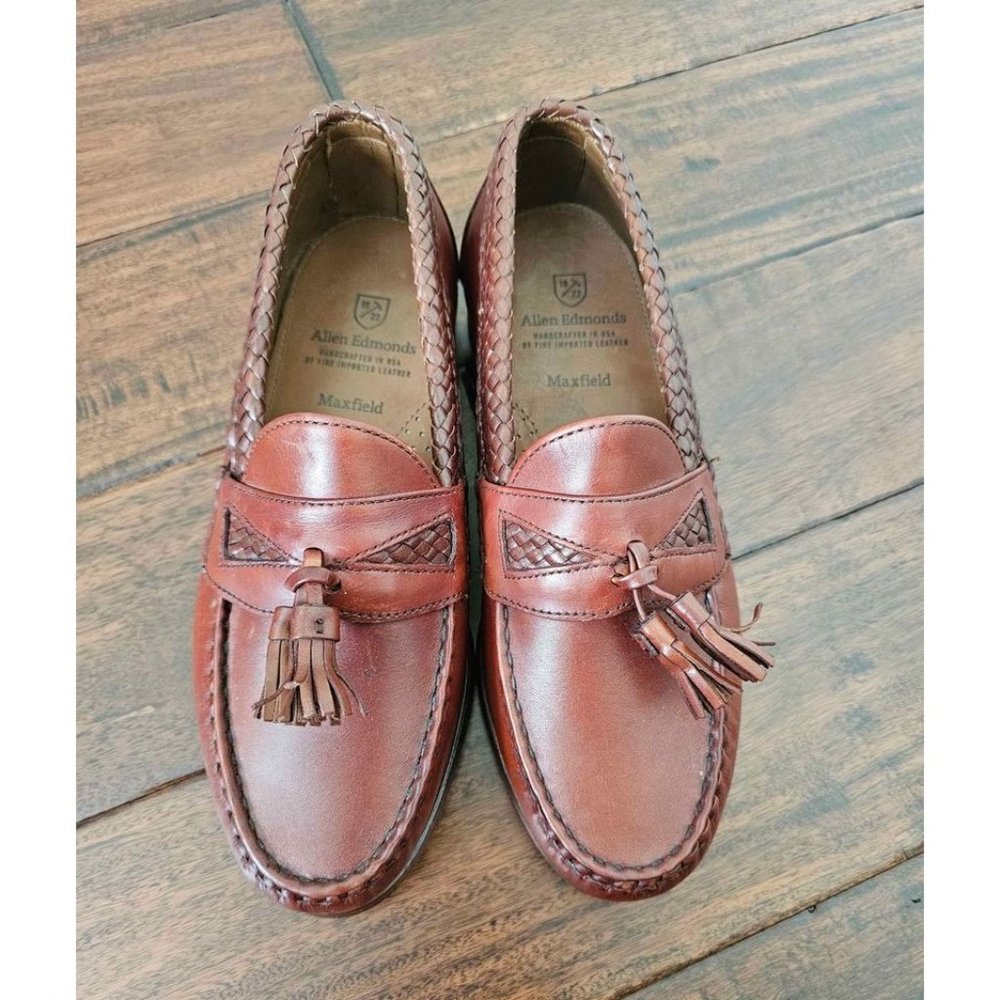 Allen Edmonds tassel loafers brown size 6.5